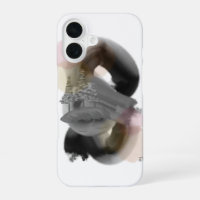 Contrasting Minimal Abstract Art iPhone 16 Case