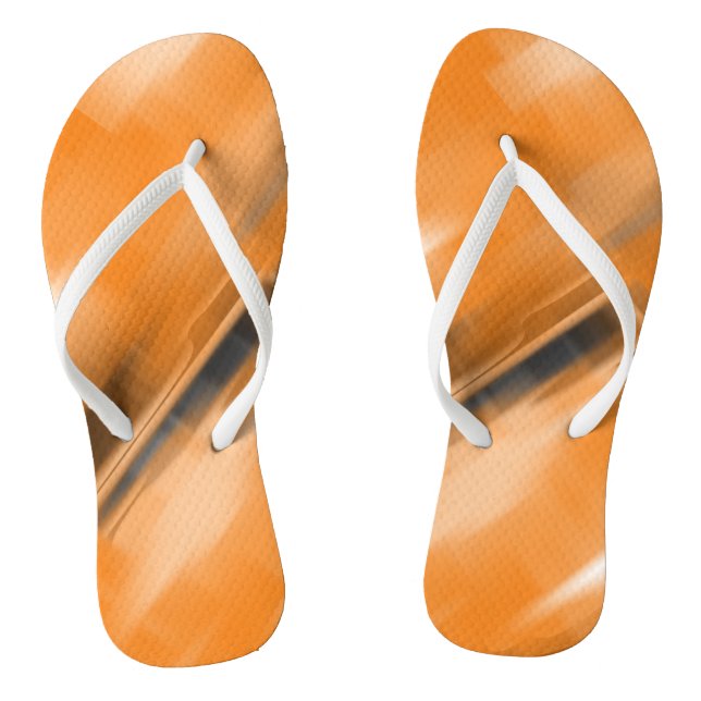 Contrasting Orange Vanishing Shapes Thongs (Footbed)