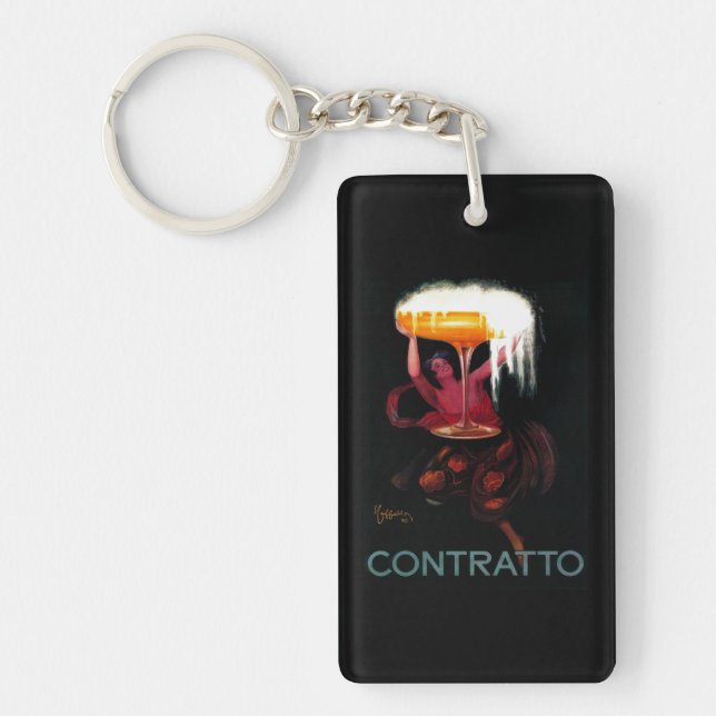 Contratto Vintage PosterEurope Key Ring (Front)