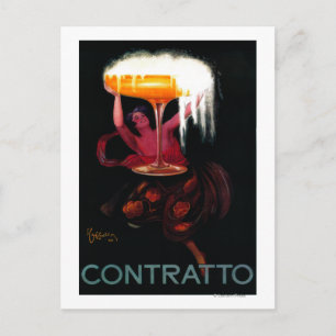 Contratto Vintage PosterEurope Postcard