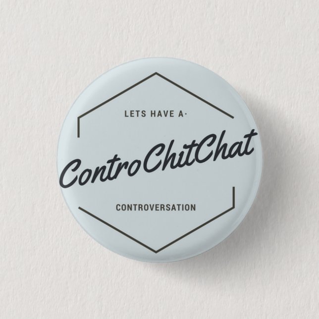 Contro chit chat 3 cm round badge (Front)
