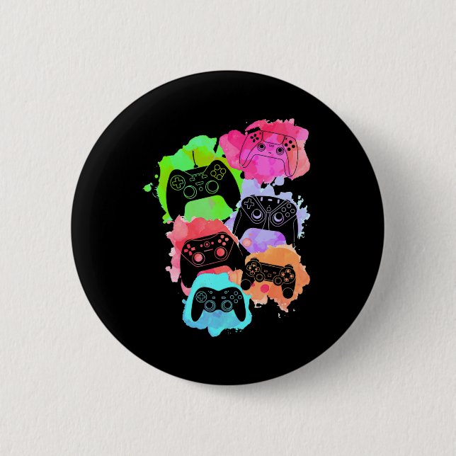Control All Gamer Video Game Lover Controller Cute 6 Cm Round Badge (Front)