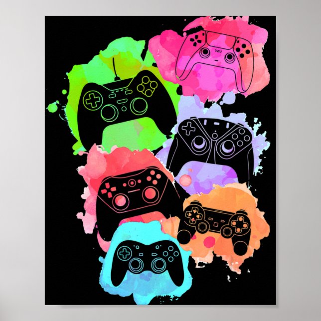 Control All Gamer Video Game Lover Controller Cute Poster (Front)