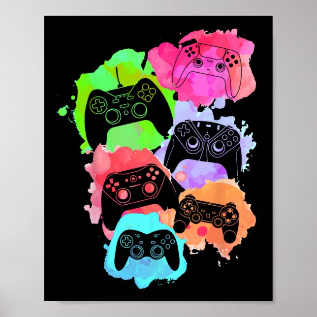 Control All Gamer Video Game Lover Controller Cute Poster (Front)