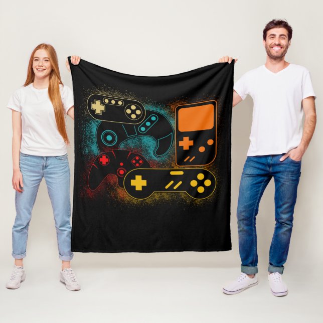 Control all the Things Video Game Controller Fleece Blanket (In Situ)