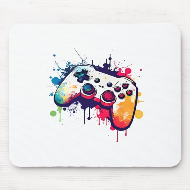 Control All The Things Video Game Controller Gamer Mouse Pad (Front)