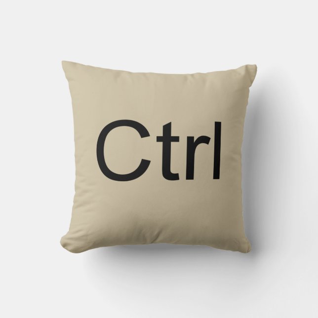 Control Alt Delete (Ctrl Alt Del) Pillow (Front)