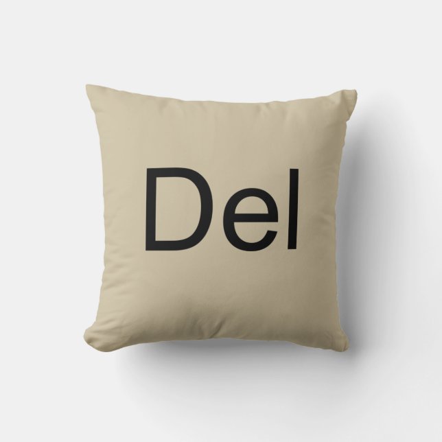 Control Alt Delete (Ctrl Alt Del) Pillow (Front)