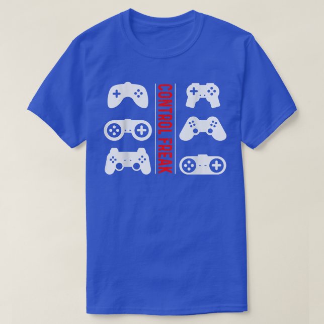 Control Freak Gaming Pc Console Video Games Comput T-Shirt (Design Front)