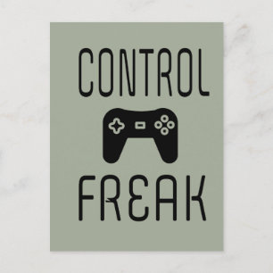 Control Freak Video Game Gamer Postcard