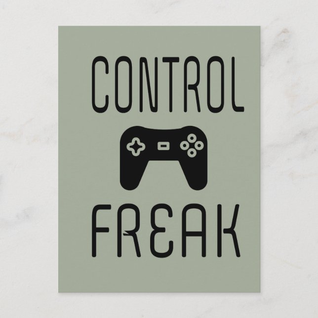 Control Freak Video Game Gamer Postcard (Front)