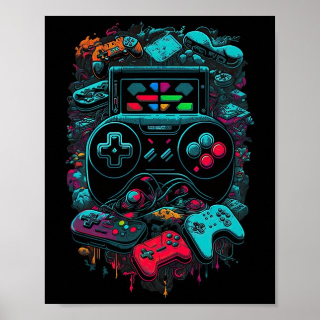 Control Gamer Video Game Controller 14  Poster (Front)