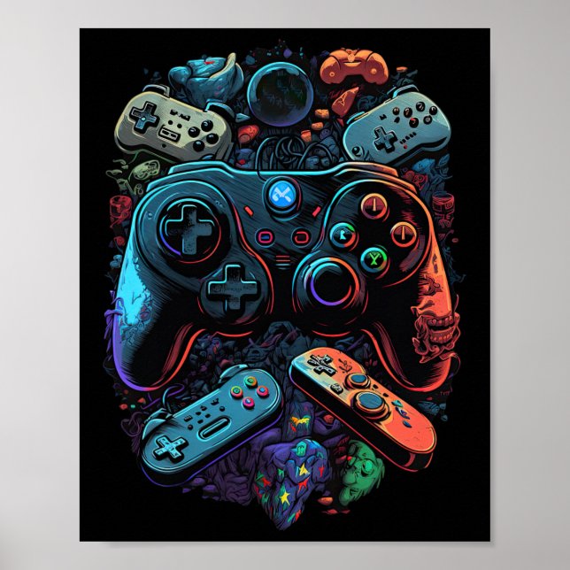 Control Gamer Video Game Controller 19  Poster (Front)
