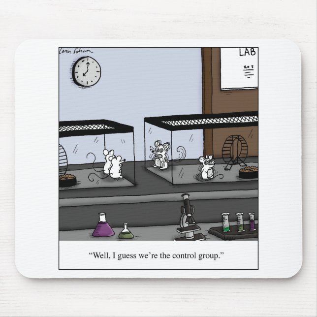 Control Group Lab Mice Cartoon Mouse Pad (Front)