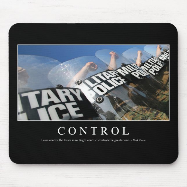 Control: Inspirational Quote Mouse Pad (Front)
