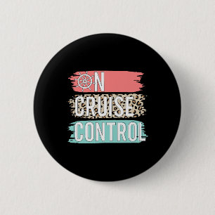 Control On Cruise Leopard Funny Summer Vacation Fa 6 Cm Round Badge