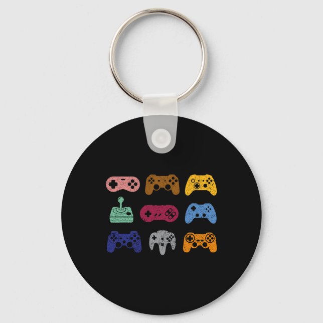 Control Video Game Controller Console Gaming Retro Key Ring (Front)