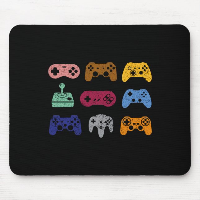 Control Video Game Controller Console Gaming Retro Mouse Pad (Front)