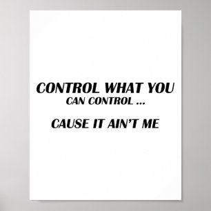 Control What You Can Control Cause It Ain't Me Fun Poster