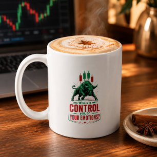 Control Your Emotions Bull Trading Mindset Design Mug