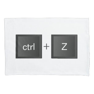 Control-Z ctrl+Z "UNDO" Fun Black PC Keyboard  Pillowcase