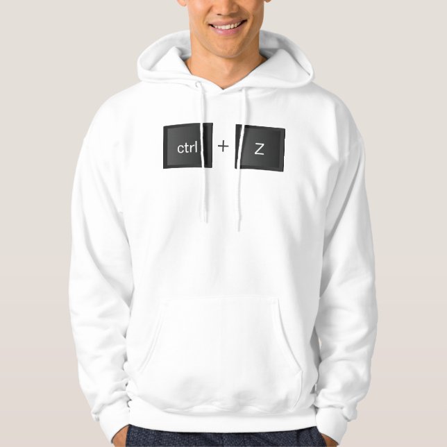 Control+Z "UNDO" Keyboard Button Design Hoodie (Front)