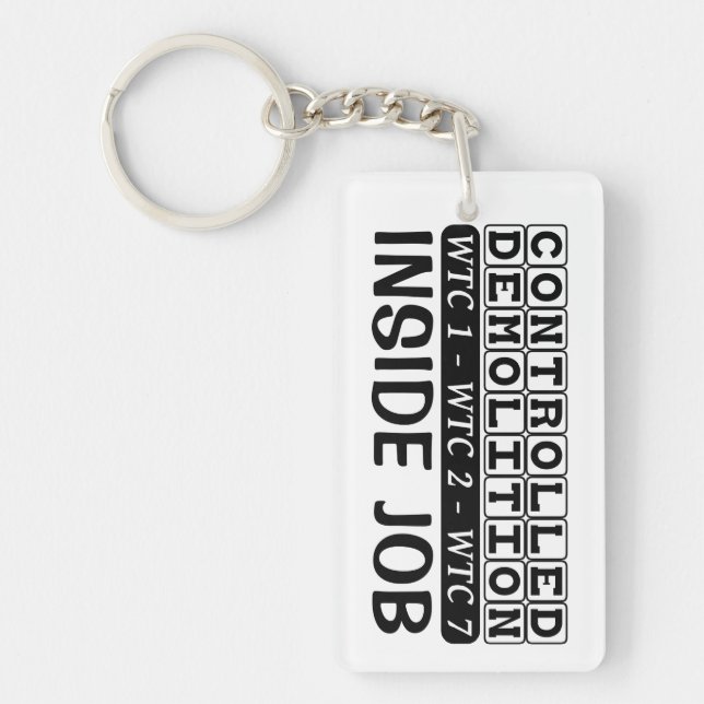Controlled Demolition WTC Building 7 Inside Job Key Ring (Front)
