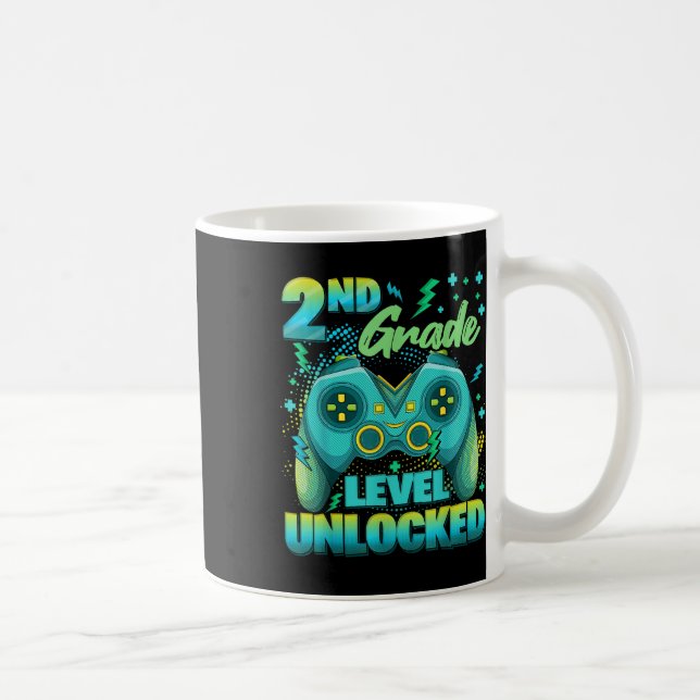 Controller 2nd Grade Level Unlocked First Day Of S Coffee Mug (Right)