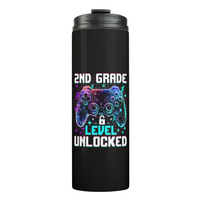 Controller 2nd Grade Level Unlocked First Day  Thermal Tumbler (Front)