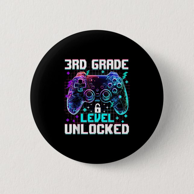 Controller 3rd Grade Level Unlocked First Day Of S 6 Cm Round Badge (Front)
