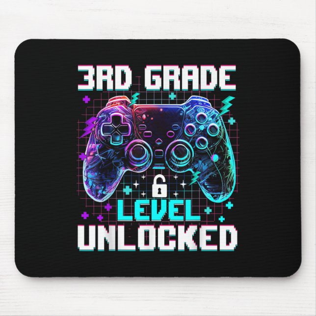 Controller 3rd Grade Level Unlocked First Day Of S Mouse Pad (Front)