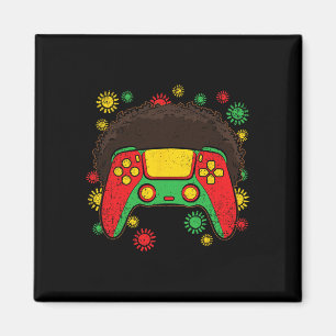Controller Afro Black History Month Gaming Gamer 1 Magnet