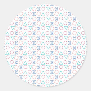 Controller buttons, Gift For Gamer, Video games Classic Round Sticker