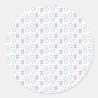 Controller buttons, Gift For Gamer, Video games Classic Round Sticker