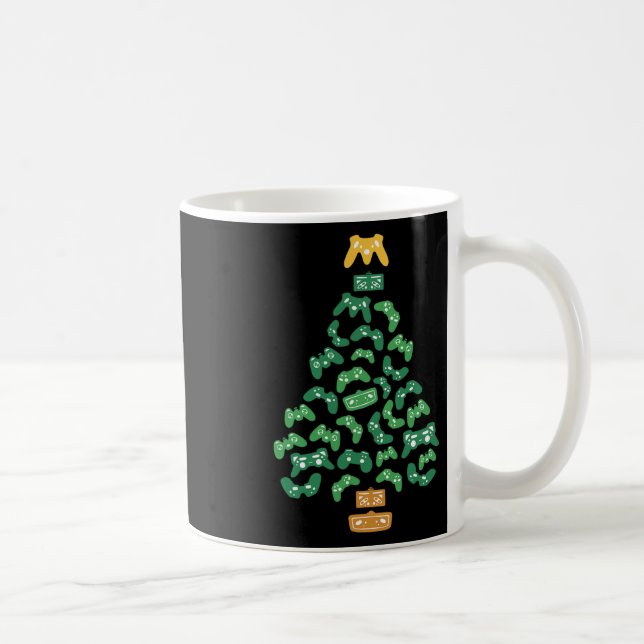 Controller Christmas Tree Pajama Cool Xmas Gaming  Coffee Mug (Right)