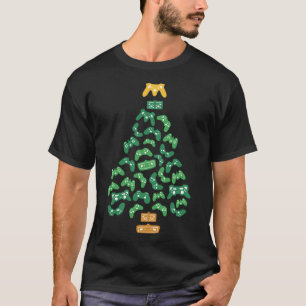 Controller Christmas Tree Pajama Cool Xmas Gaming T-Shirt