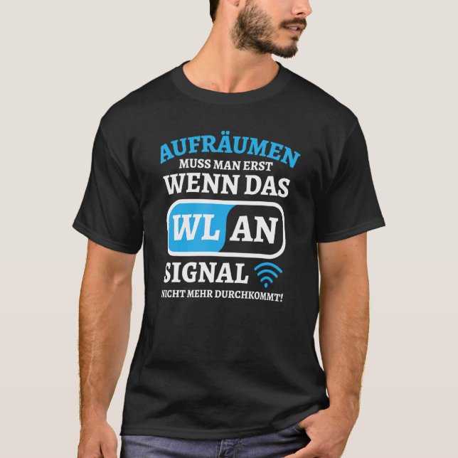 Controller Computer Cleaning Up Is Only Necessary  T-Shirt (Front)