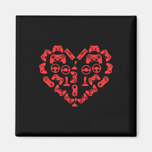 Controller Heart Valentines Day Cool Gaming Gamer  Magnet