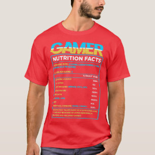Controller Playing Video Games  Nutrition Facts Ga T-Shirt