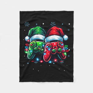 Controller Santa Hat Christmas Gaming X-mas Gamer  Fleece Blanket