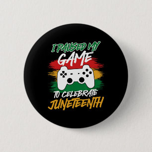 Controller Video Games Console Paused My Game June 6 Cm Round Badge
