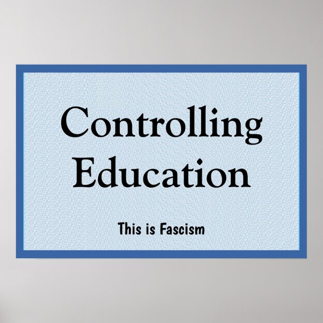 Controlling Education Poster (Front)