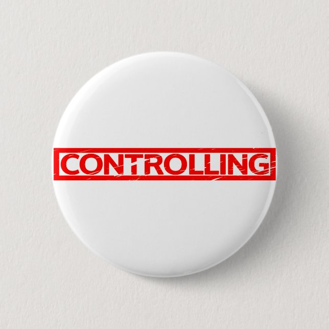 Controlling Stamp 6 Cm Round Badge (Front)