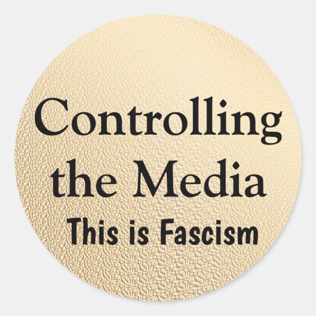 Controlling the Media Classic Round Sticker (Front)