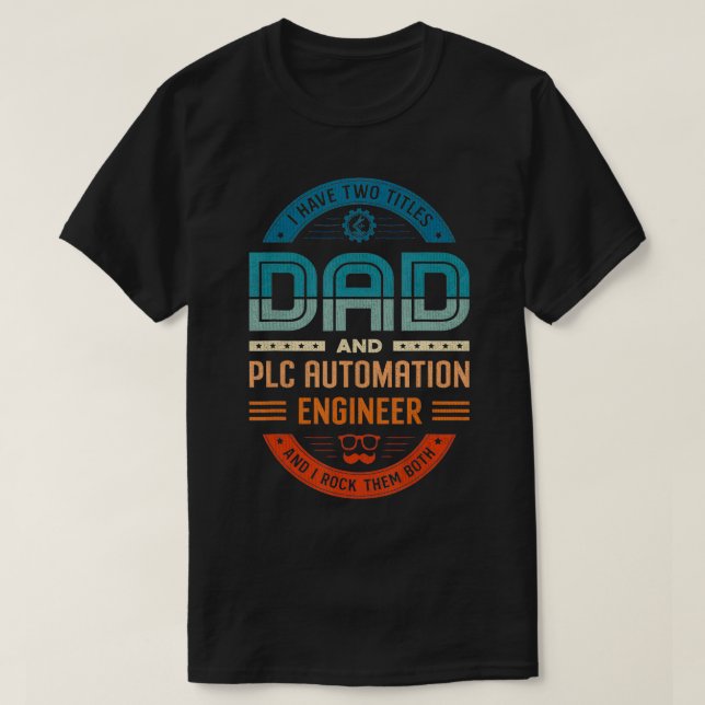 Controls Engineer HMI PLC Programmer PLC Automatio T-Shirt (Design Front)