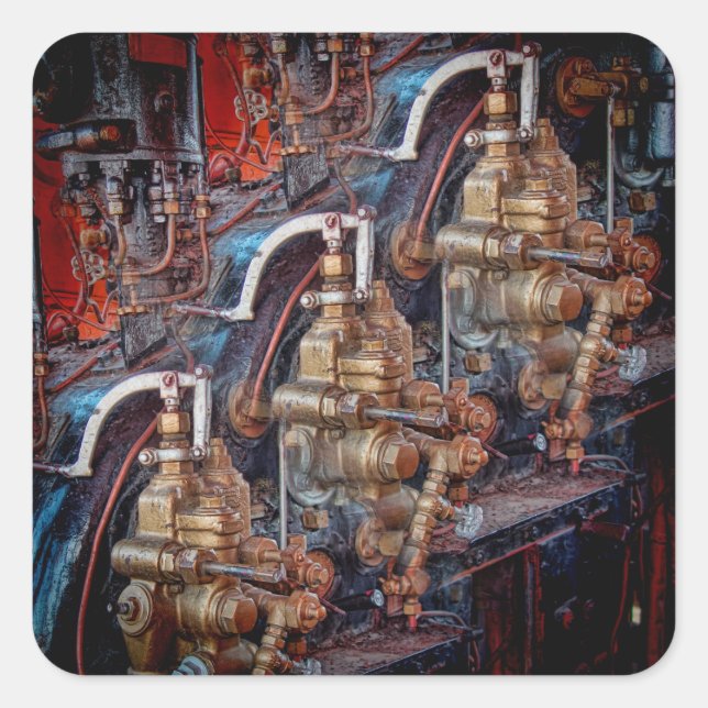 Controls of a steam locomotive engine sticker (Front)