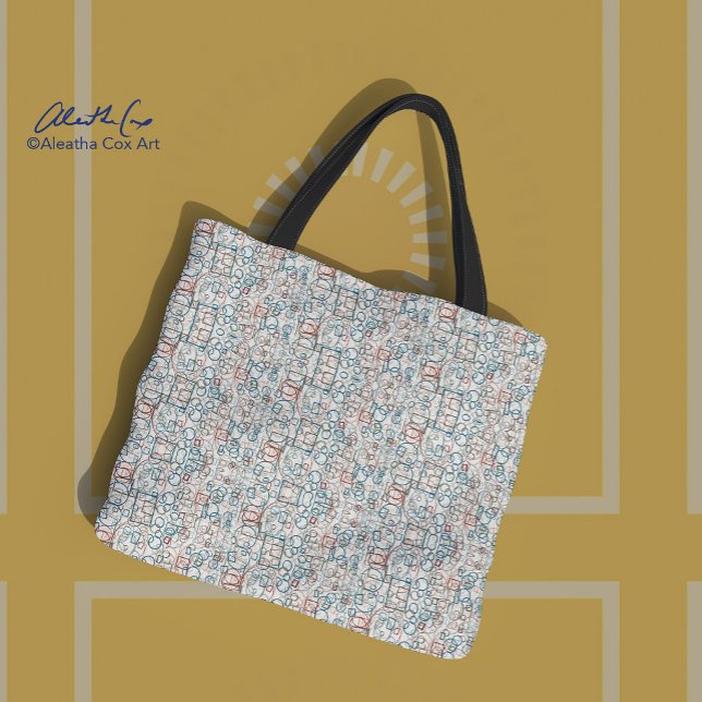 Conundrum - circles, rectangles and squares tote bag (Creator Uploaded)