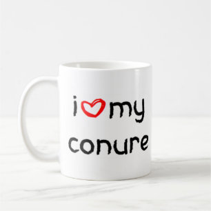 conure heart coffee mug