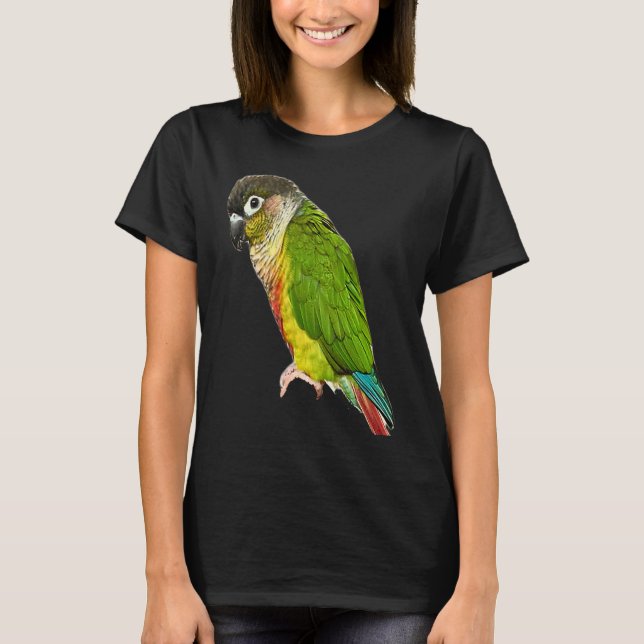 Conure Parrot Bird Green cheek Love for birds T-Shirt (Front)
