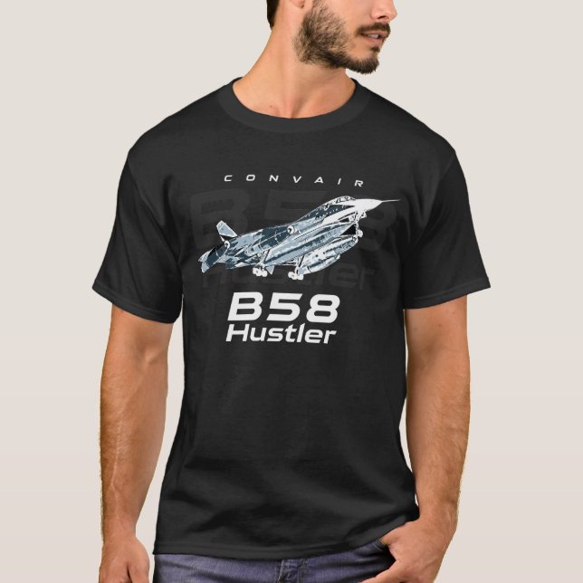 Convair B-58 Hustler Bomber Us Air Force Aircraft T-Shirt (Front)